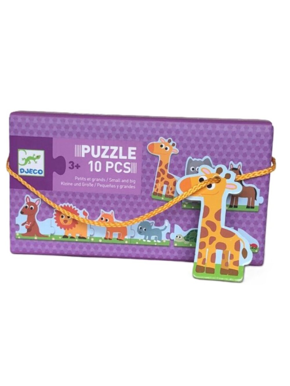 NIB Djeco 10 Pieces Puzzle Animals Small and Big